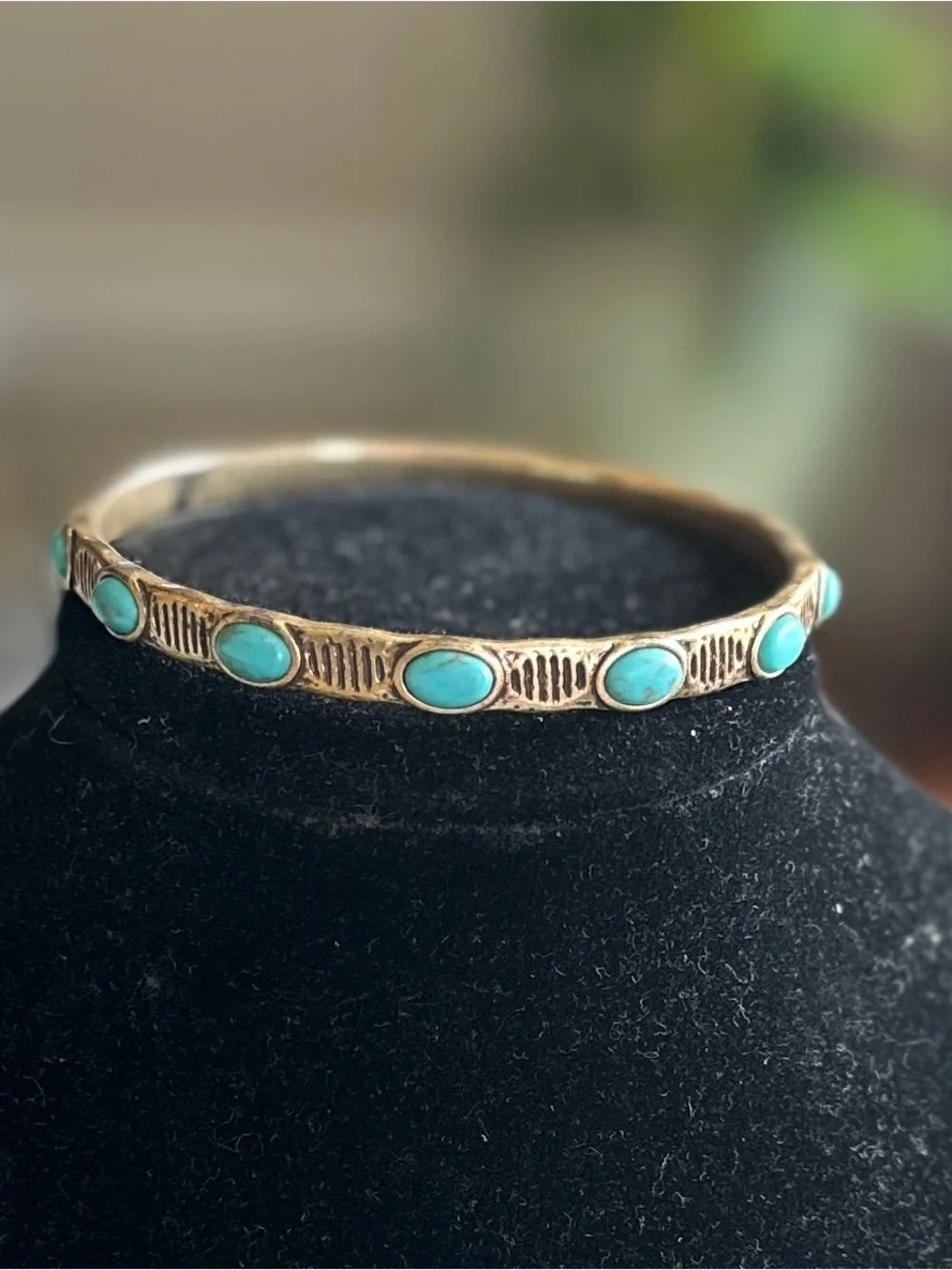Lucky Brand Gold-Tone Bangle Set with Turquoise Accents